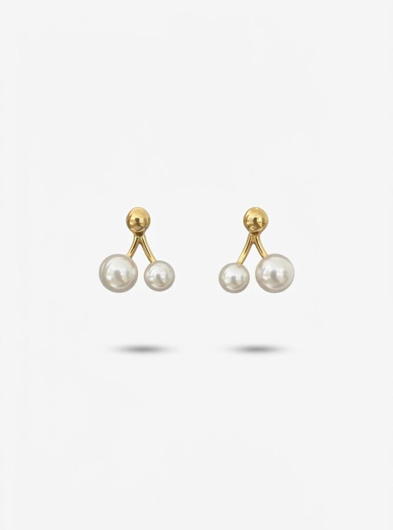 CHERRY PEARL SHAPED EARRING
