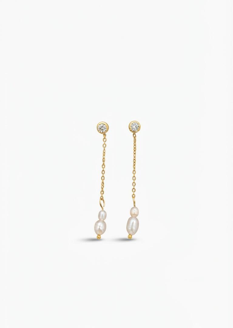 LONG PEARL EARRING