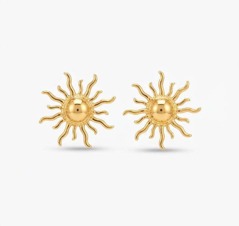 SUN SHAPED ELEGANT EARRING