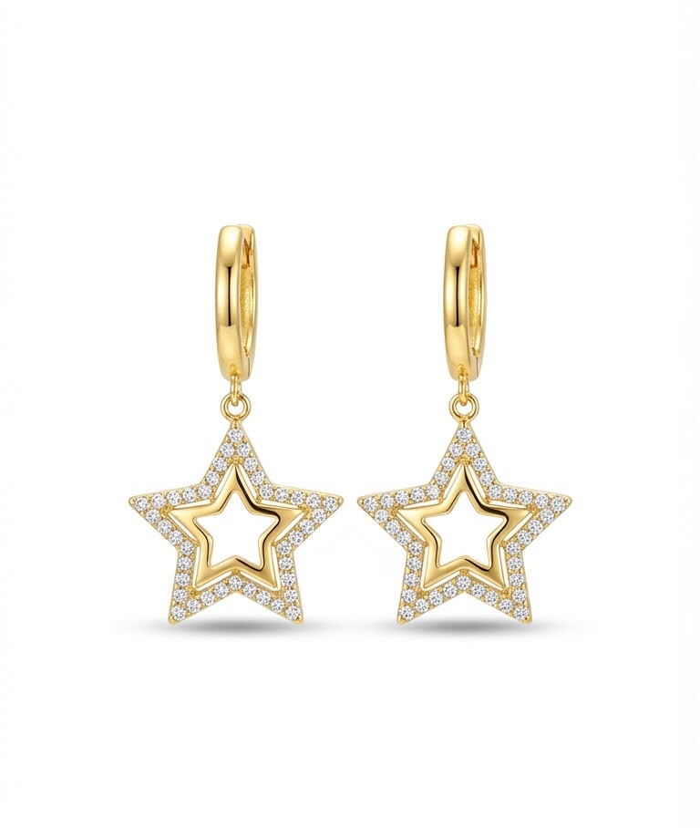 STAR SHAPED ELEGANT EARRING