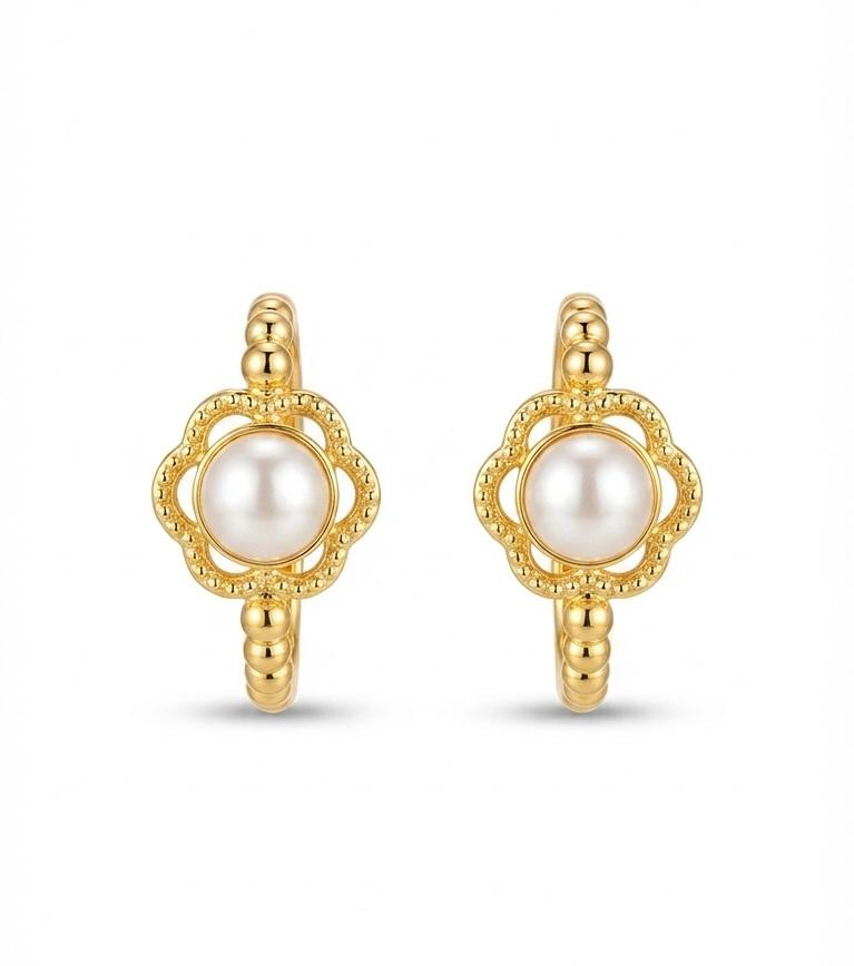 FLORAL PEARL EARRING