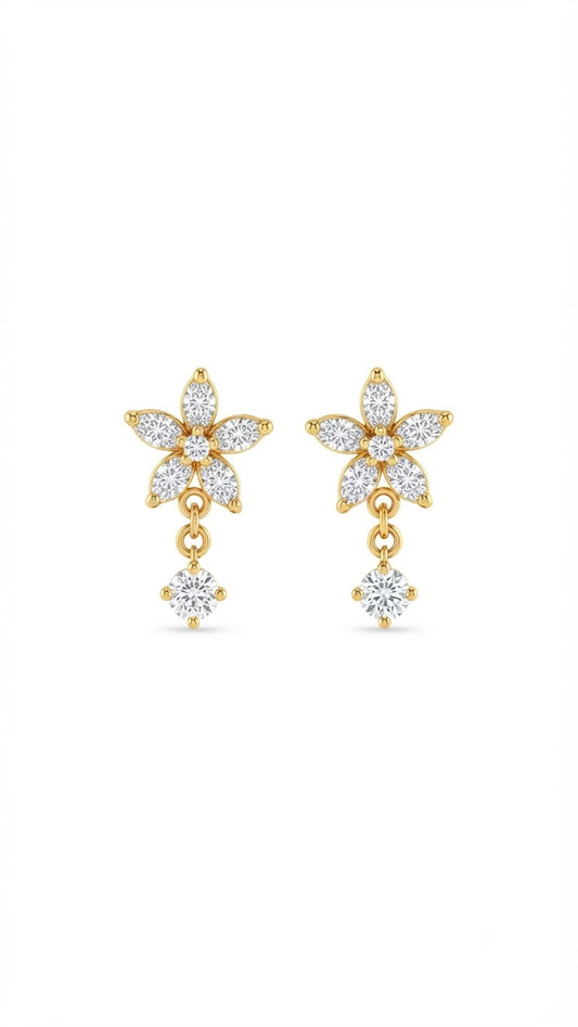 FLORAL SHAPED STUD EARRING
