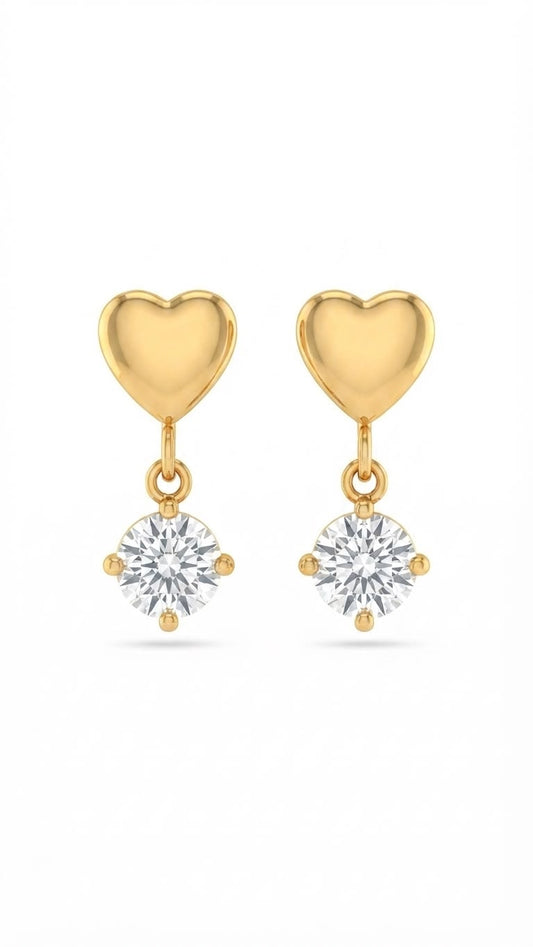 HEART SHAPED STUD EARRING