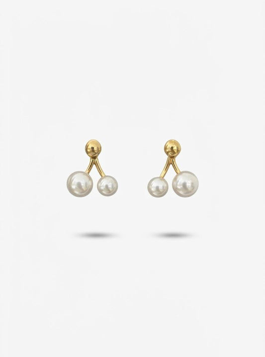 CHERRY PEARL SHAPED EARRING