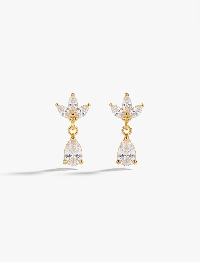FLORAL DIAMOND EARRING