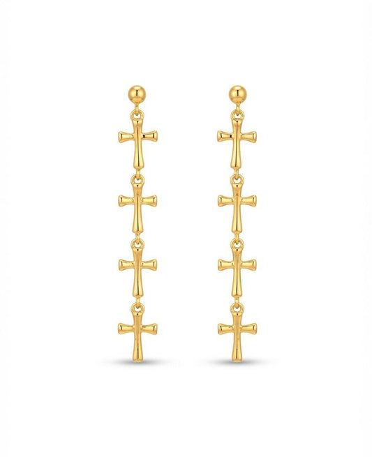 CROSS DROP EARRING