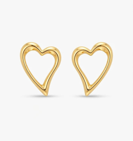 OPEN HEART STUD EARRING
