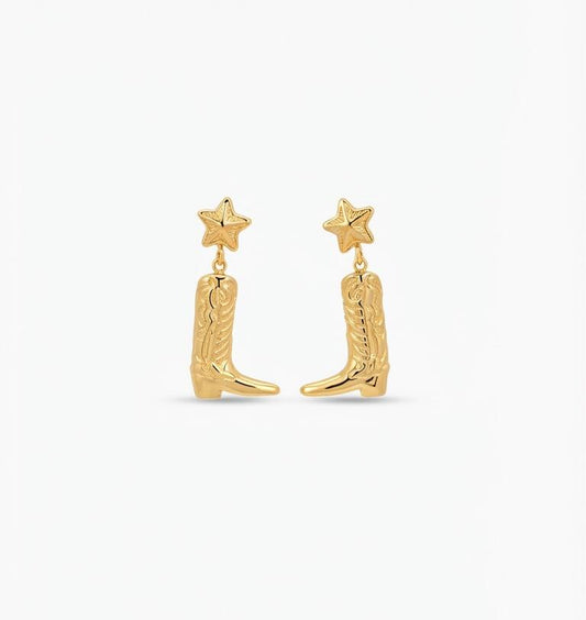 COWBOY BOOT DROP EARRING