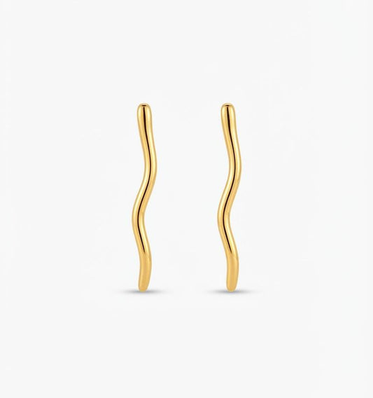 WAVY LINE STUD EARRING