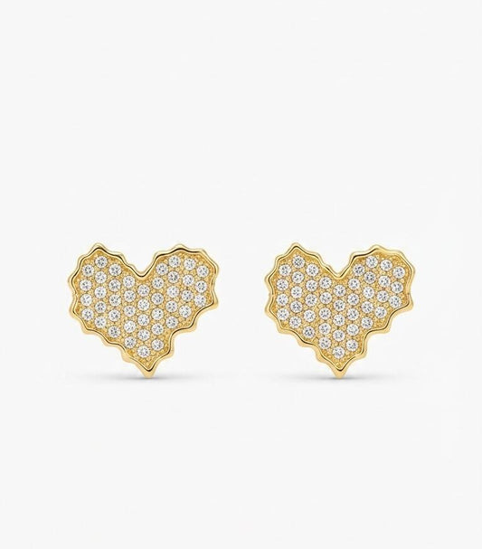 HEART SHAPED STUD EARRING