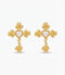 ROSE CROSS STUD EARRING