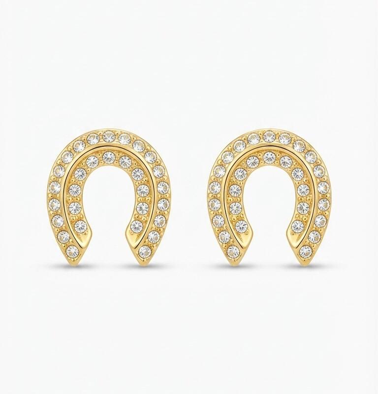 HORSESHOE STUD EARRING