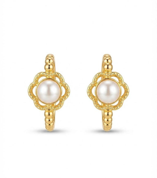 FLORAL PEARL EARRING
