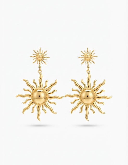 SUN SHAPED ELEGANT EARRINGS
