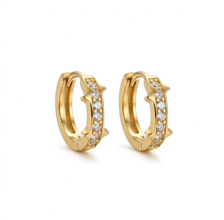ELEGANT HUGGIE HOOP EARRING