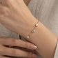 Heart-cut cubic zirconia station chain bracelet