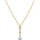 DIAMOND DROP IN THREE LAYER ELEGANT NECKLACE