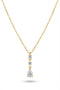 DIAMOND DROP IN THREE LAYER ELEGANT NECKLACE