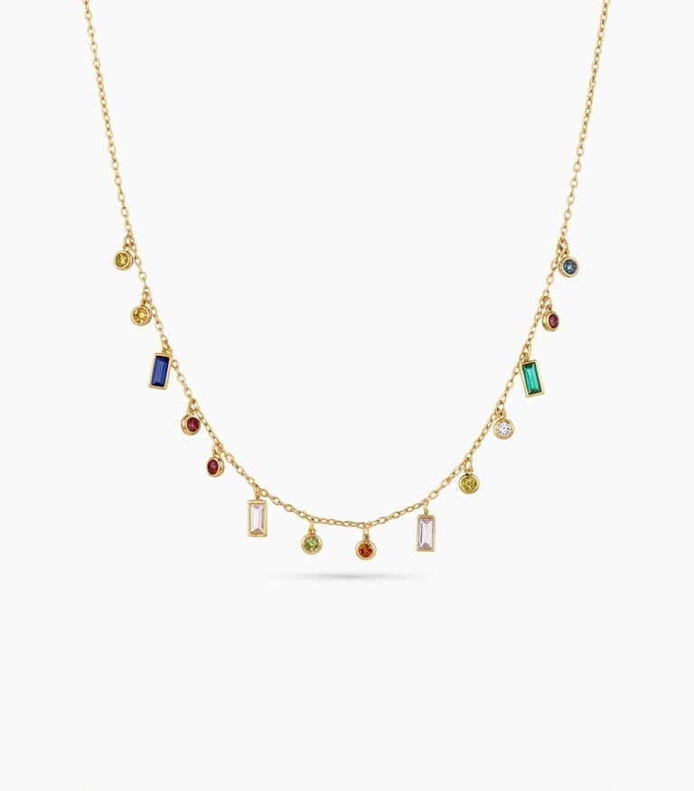 COLOURFUL DIAMOND NECKLACE