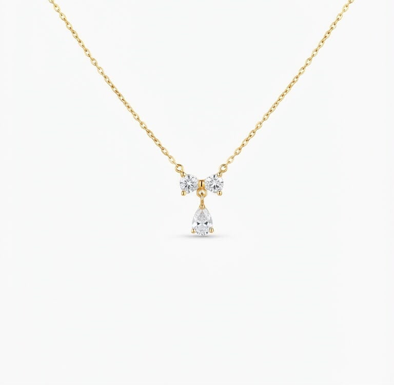 BOW SHAPED NECKLACE