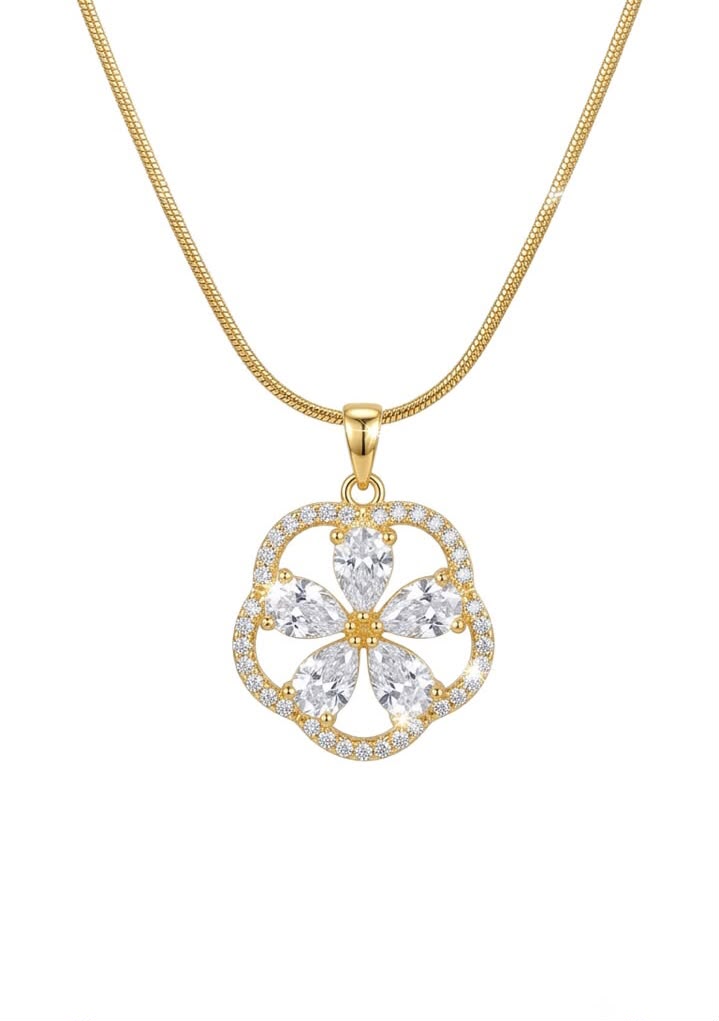 FLOWER PENDANT NECKLACE
