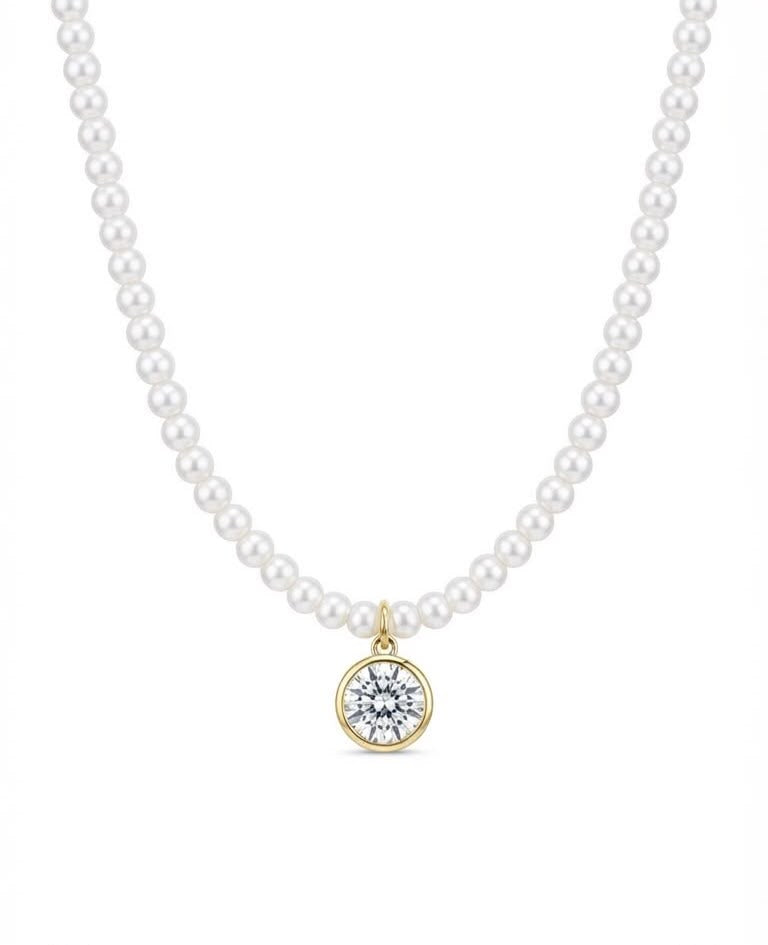 PEARL DIAMOND NECKLACE