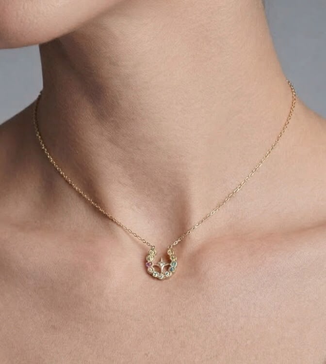 COLOURFUL DIAMOND WITH ELEGANT NECKLACES
